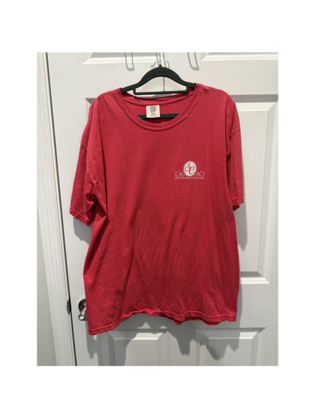 Southern Couture Red Cotton Graphic Crew Neck Road Trippin' T-Shirt Size L